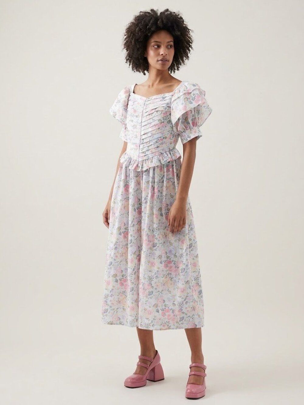 NWT BATSHEVA x Laura Ashley Eden Midi in Quartet Floral Dress 6 $325